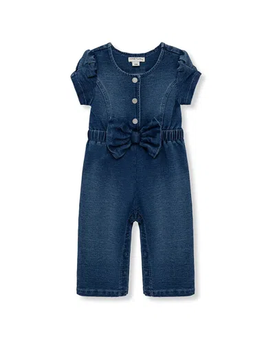Habitual Bow Front Jumpsuit In Blue
