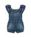 Habitual Bow Front Romper In Brown