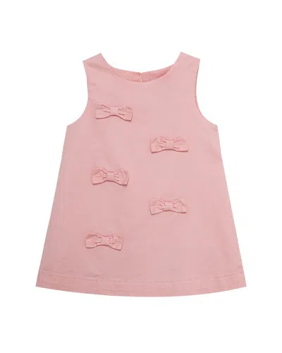 Habitual Kids' Bow Front Shift Dress In Pink