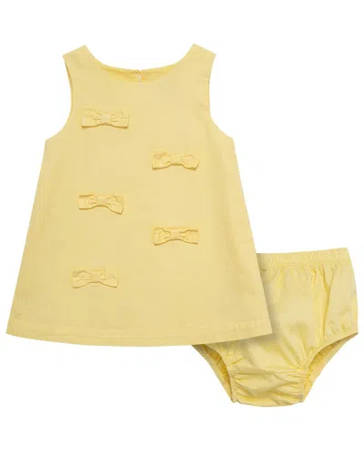 Habitual Kids' Bow Front Shift Dress In Brown