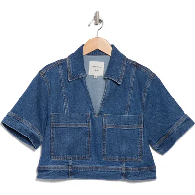 Habitual Boxy Crop Denim Shirt