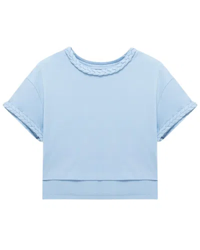 Habitual Kids' Braided Sleeve Top In Blue