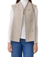 Habitual Brushed Twill Vest In White