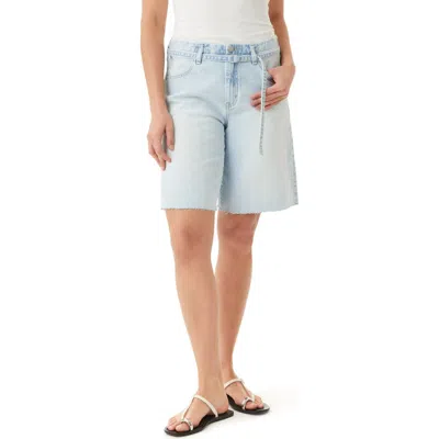 Habitual Brynn Belted Bermuda Shorts In Glacier