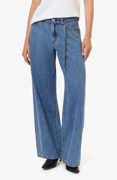 Habitual Brynn Belted High Waist Ankle Wide Leg Jeans In Transparent