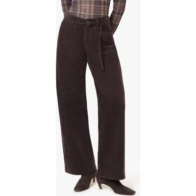 Habitual Brynn Corduroy Self Tie Wide Leg Pants In Black