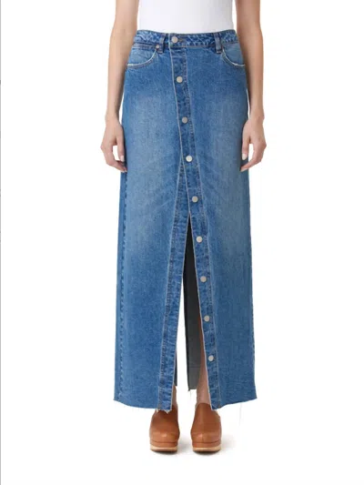 HABITUAL BUTTON DOWN MAXI SKIRT IN BALTIC