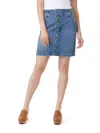 HABITUAL BUTTON FRONT DENIM MINI SKIRT IN BLUE