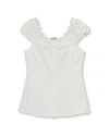 Habitual Button Front Top In White