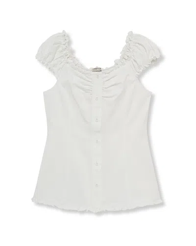Habitual Kids' Button Front Top In White