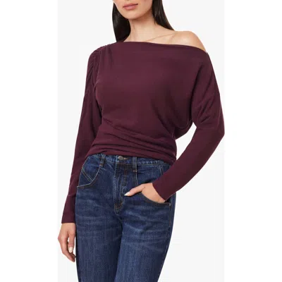 Habitual Colby Off The Shoulder Top In Burgundy