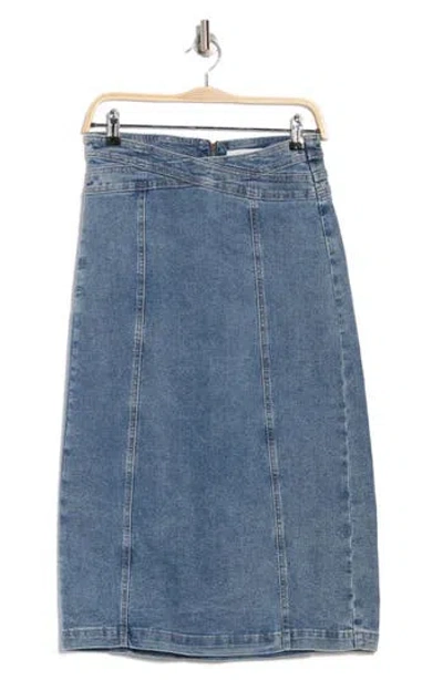 Habitual Crisscross Denim Skirt