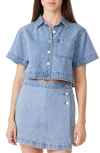 Habitual Crop Denim Shirt