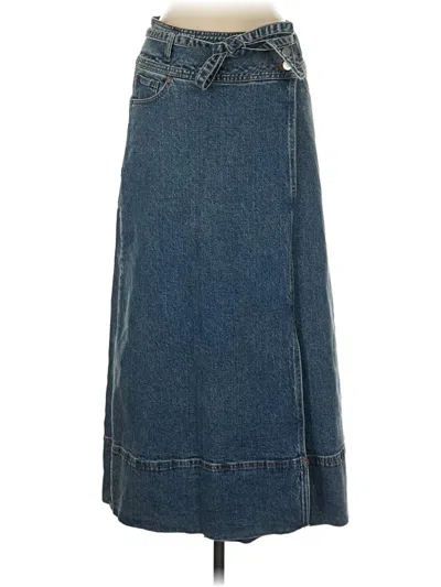 Pre-owned Habitual Denim Skirt In Blue