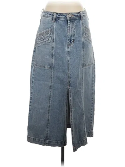 Pre-owned Habitual Denim Skirt In Blue