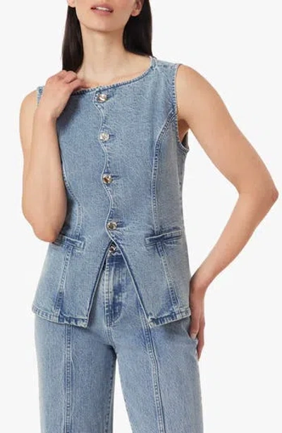 Habitual Denim Vest In Blue
