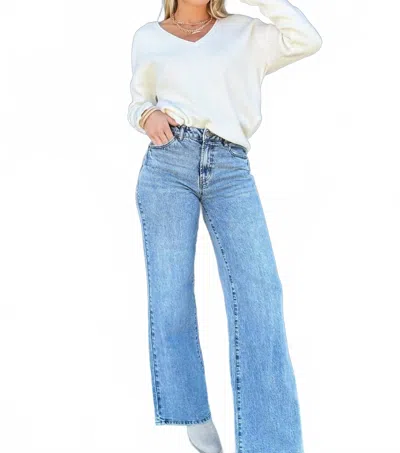 Habitual Denver High Rise Wide Leg Jean In Sky In Blue