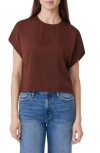 Habitual Doma Dolman Sleeve Crepe Top In Pepperwood