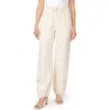 Habitual Drawstring Patch Pocket Pants In Ecru