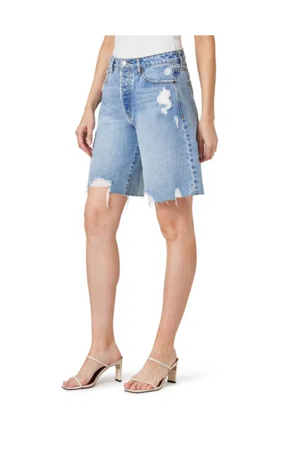 Habitual Easy Long Raw Hem Short In Pacific In Blue