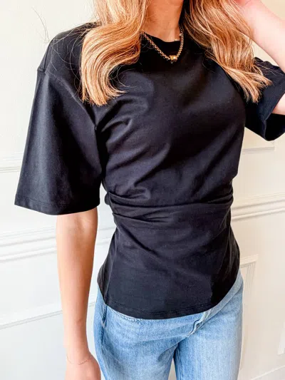 Habitual Elevated Everyday Tee In Black In Blue