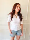 Habitual Elevated Everyday Tee In White In White