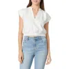 Habitual Extended Shoulder Crop Knit Top In Marshmallow