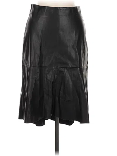 Pre-owned Habitual Faux Leather Skirt In Black