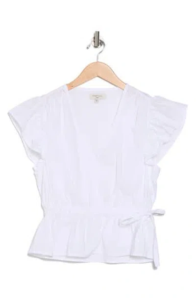 Habitual Flutter Sleeve V-neck Top