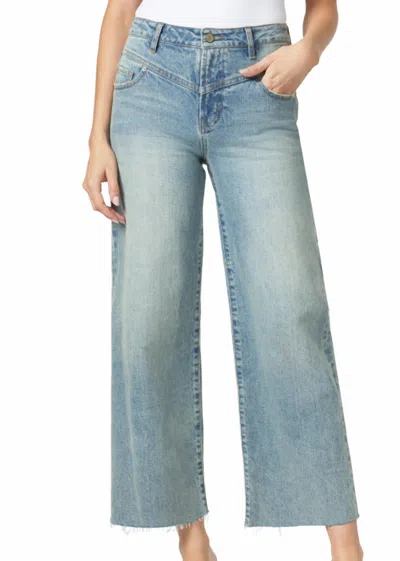 Habitual Front Yoke Wide Leg Crop Jeans In Sky In Blue