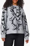 Habitual Fuzzy Python Printed Sweater In White