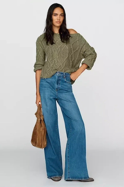 Habitual Gemma Studded High Rise Wide Leg Jeans In Multi