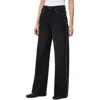 Habitual Gemma Studded High Waist Wide Leg Jeans In Black