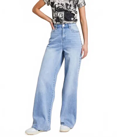 Habitual Gemma Wide Leg Studded Stretch Jeans In Multi In Blue