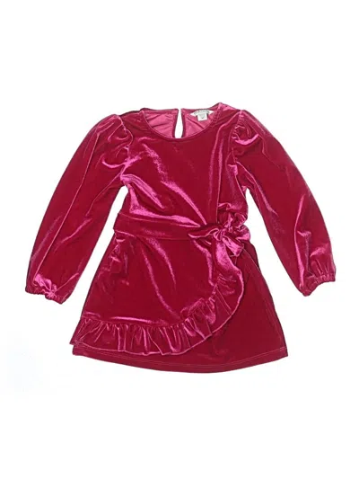 Pre-owned Habitual Girl Kids' Dress In Burgundy