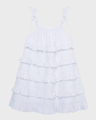 Habitual Girls' Tiered Ruffled Dress - Little Kid In White
