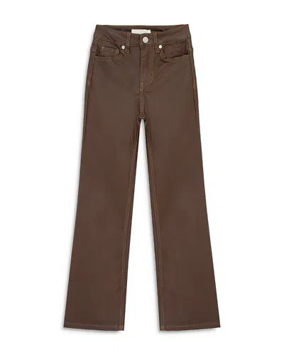 Habitual Girls' Coated Flare 5 Pocket Pants - Big Kid In Brown