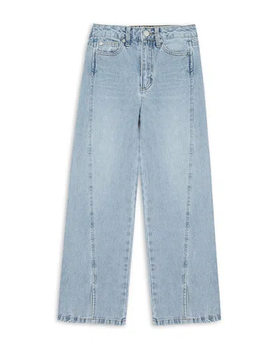 Habitual Girls' Slit Front Hem Wide Leg Jeans - Big Kid In Indigo