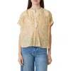 Habitual Half Placket Blouse In Sunlight Combo
