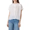 Habitual Half Placket Blouse In White