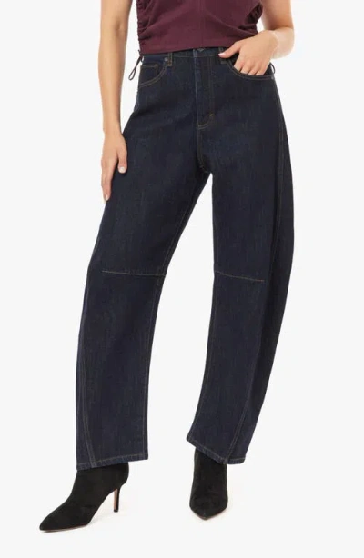Habitual Harper High Waist Crop Barrel Leg Jeans In Black