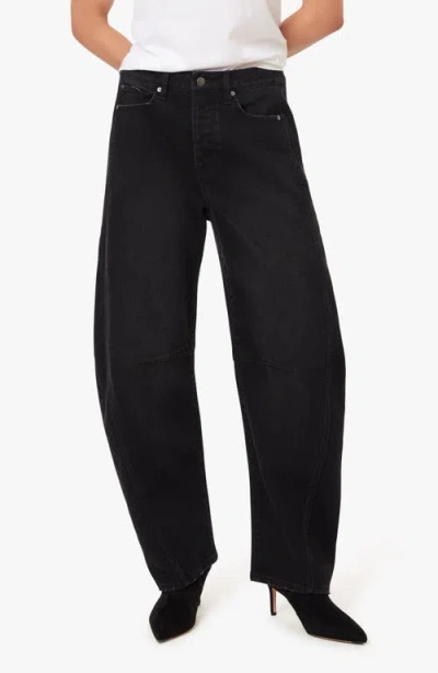 Habitual Harper High Waist Crop Barrel Leg Jeans In Black