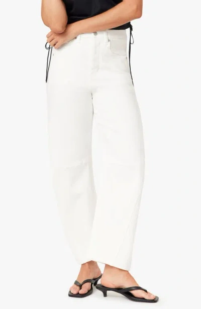 Habitual Harper High Waist Crop Barrel Leg Jeans In White