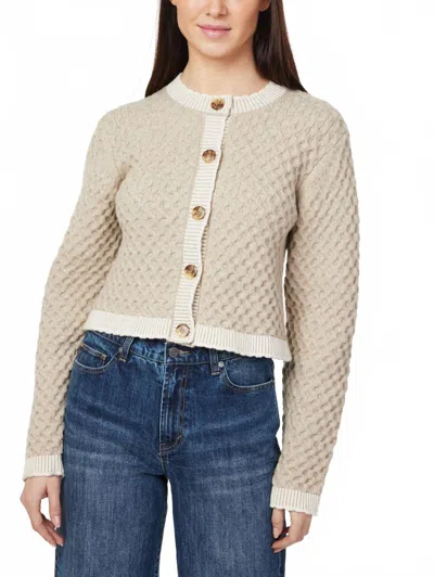 Habitual Long Sleeve Sweater Cardigan In Oatmeal Heather In Neutral
