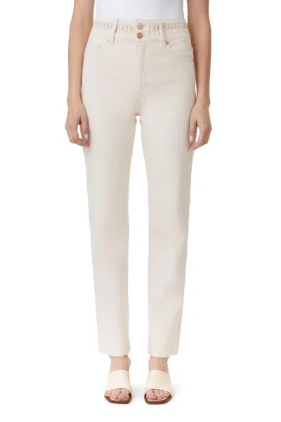 Habitual High Rise Pleated Straight Leg Jeans In Stone
