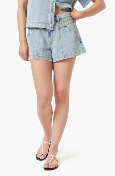 Habitual High Rise Utility Denim Shorts In Blue