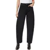 Habitual High Waist Crop Barrel Leg Jeans In Black