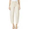 Habitual High Waist Crop Barrel Leg Jeans In Ecru