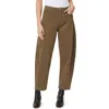 Habitual High Waist Crop Barrel Leg Jeans In Green