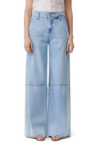 Habitual High Waist Wide Leg Trouser Jeans In Vapor In Blue